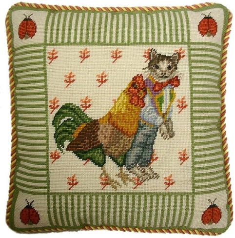 Amazon Com Deluxe Pillows Cat And Chicken 16 X 16 In