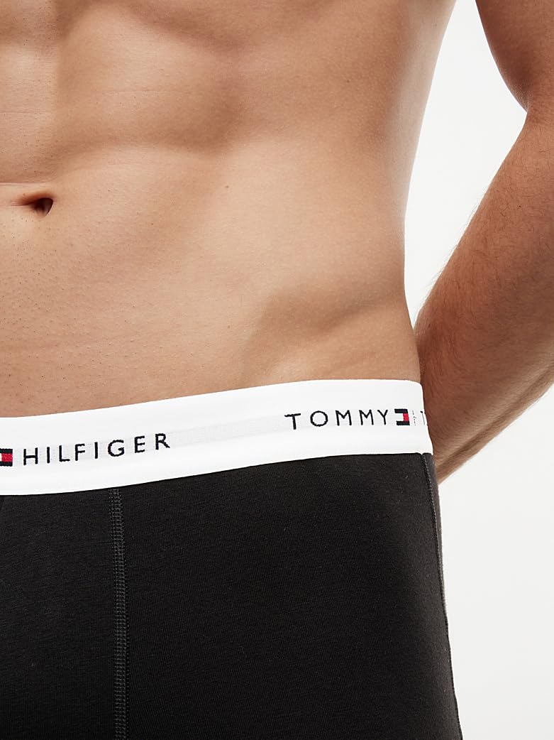 Tommy Hilfiger Herren 3P Wb Boxershorts, Black/Black/Black White Wb, XXL 3