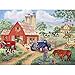 Bits and Pieces - 300 Large Piece Jigsaw Puzzle for Adults - John's Farm, Horses on The Farm - by Artist Kay Lamb Shannon - 300 pc Jigsaw