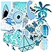 50 Pcs VSCO Stickers for Hydro Flask, Water Bottle and Laptop Cute Waterproof Stickers - Suitable for Kids, Girls, Teens, Women (Blue)