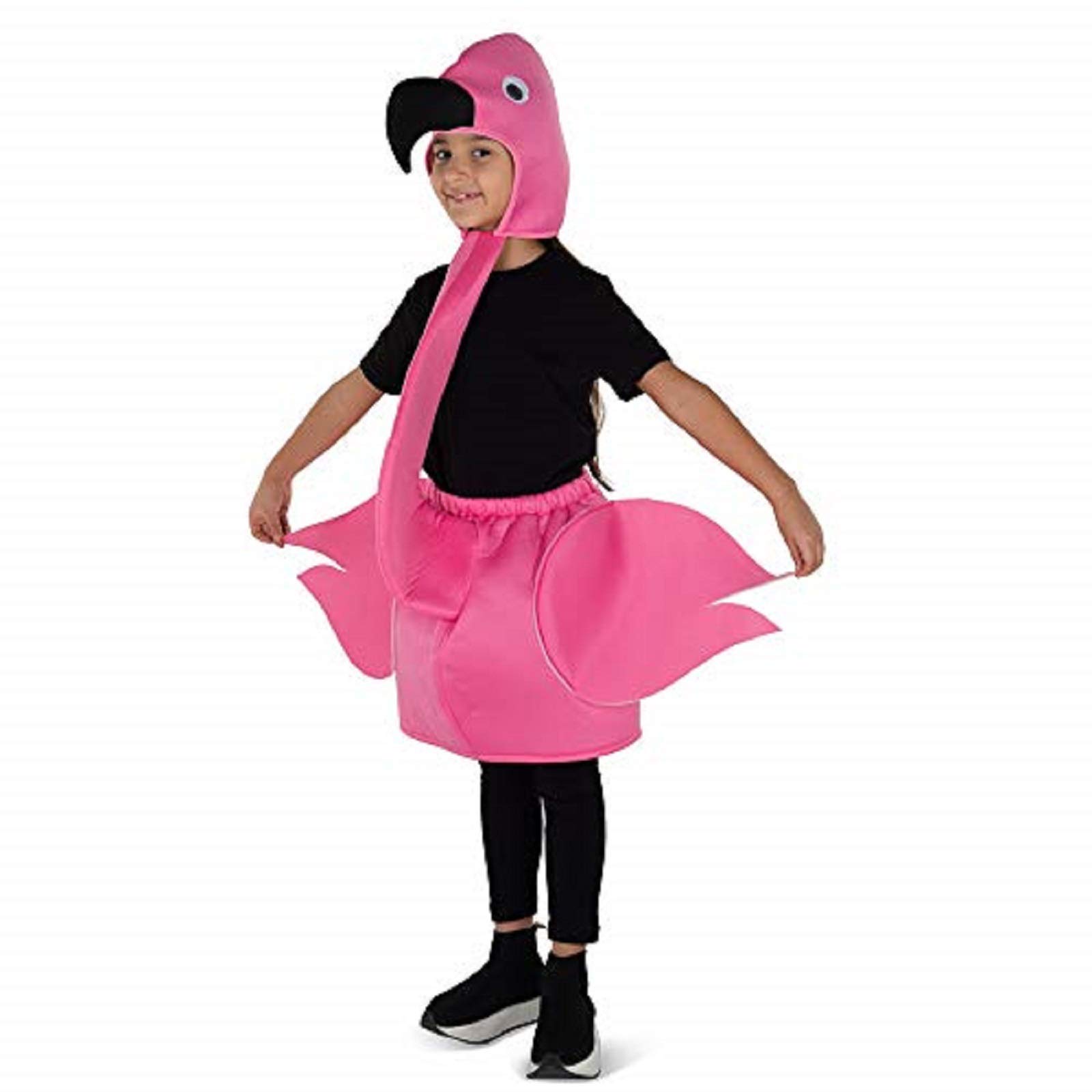 Dress Up America Pink Flamingo Costume for Kids – Product Comes Complete with Skirt and Attached Hood