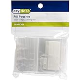 Ezy Dose Disposable Zippered Seal Pill Pouches, Write on Label, 100 Count | Vitamin and Daily Medicine Organizer Pouches, Zippered Seal Baggies, Pocket Sized and Travel Friendly, Easy to Use