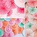 Zorpia® Decorative Fan - Tissue Paper Fan Collection - Assorted Fans of 10, 16-Inch, 8 Pieces, Assorted Colors