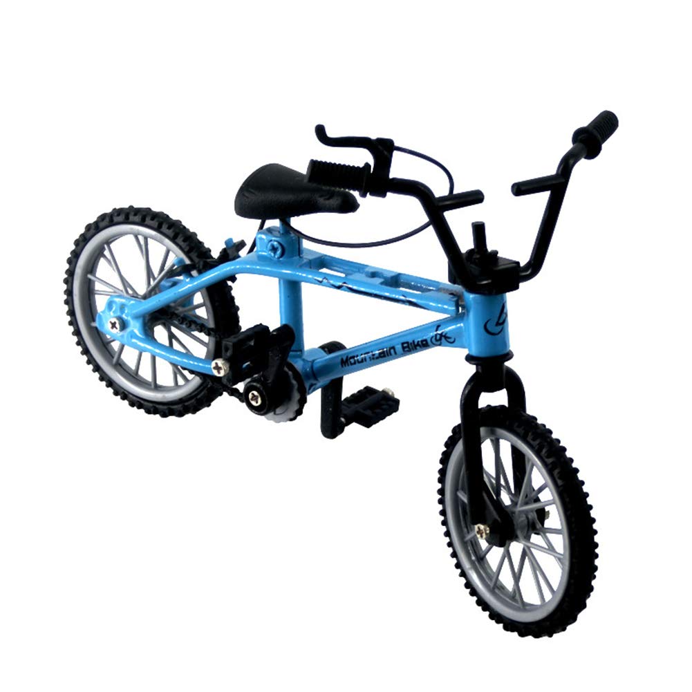 1/18 Diecast Bike Action Figure Toy,Mini Finger Mountain Bike Bicycle Art Crafts Desktop Decor - Black