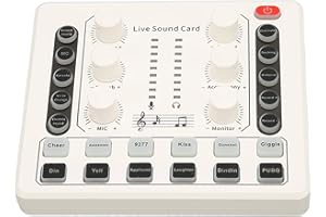 M8 Sound Card with Multiple Sound Effects Voice Changer, Computer External Sound Card, Live Sound Card, Sound Effects Board, 
