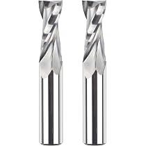 EANOSIC 3-Flute Upcut Spiral Router Bit - 1/2" Shank, 1/2" Cut Dia, 2" Cut Length, 4" OAL, NACo Coated