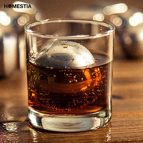 image for Homestia Whiskey Balls Stainless Steel Chilling Stones Reusable Ice Cu