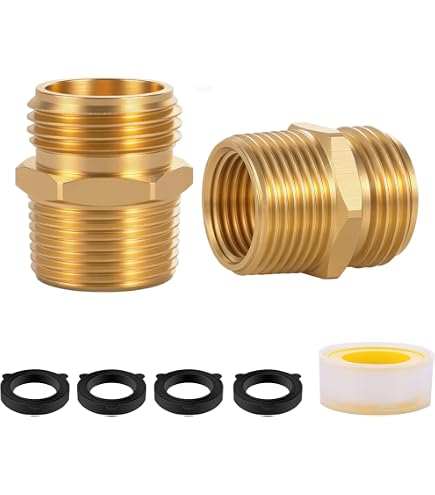 Joywayus 3/4 NPT Brass Pipe Fitting Tee – 3-Way Female Adapter For Plumbing & Gas