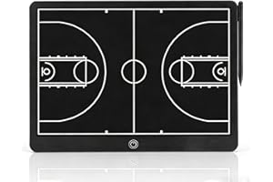 Electronic Basketball Tactic Board 16 inch,Basketball Coaching Practice Board, Portable Erasable Pro Strategy for Training Te