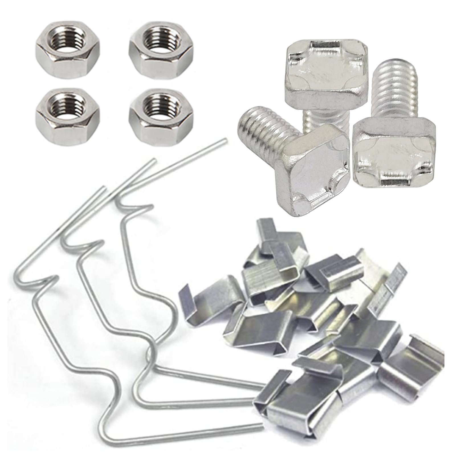 400Pcs Stainless Steel Greenhouse Accessories Glazing Clip Fixing Clip Aluminum M6x11 Bolt Nut Full Set