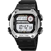 zolohoni Mens Digital Watch Men Women, Waterproof Watches for Men Dual Time Watch with Date Alarm Chronograph Sports Watch for Men