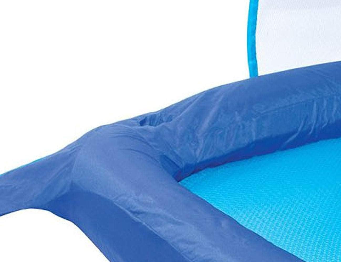 SwimWays Spring Float Recliner Pool Lounge Chair w/Sun Canopy, Blue (2 Pack): Toys & Games