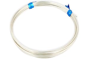 ICHENBAO 26 Gauge/0.4 mm, 5 FT Half Hard 925 Sterling Silver Jewelry Wire