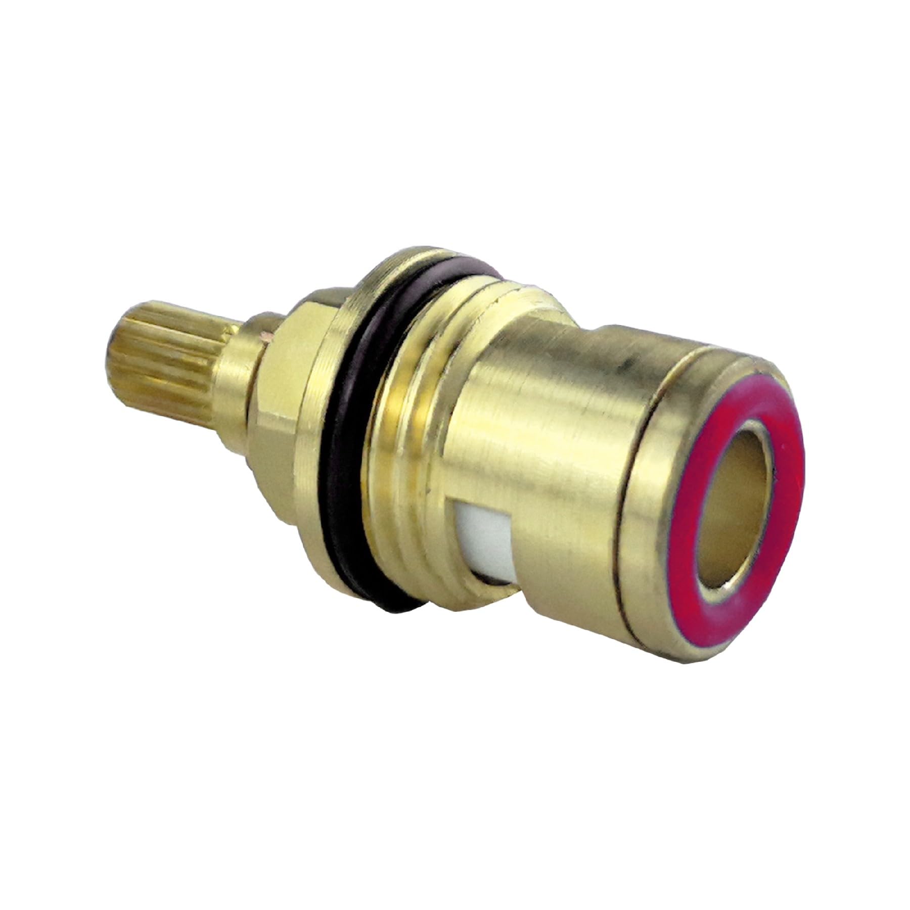 Heable Replacement Brass Ceramic Stem Disc Cartridge Faucet Valve Quarter Turn 1/2" for Bathroom Kitchen Tap (Hot)