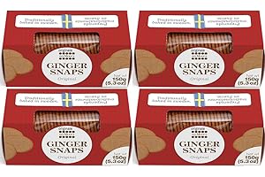 VALUBNDL: NYAKERS GINGER SNAPS COOKIES - Ginger Thins - Custom VALUBNDL Branded (4 PACK, ORIGINAL)