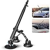 Zelvoro Triple Strong Suction Cup Camera Car Mount for Insta360 | with 2in1 Extension Pole/Selfie Stick/Action Camera Adapter Compatible, Compatible with Insta360 X5/X4 GoPro 11,10,9,8,7