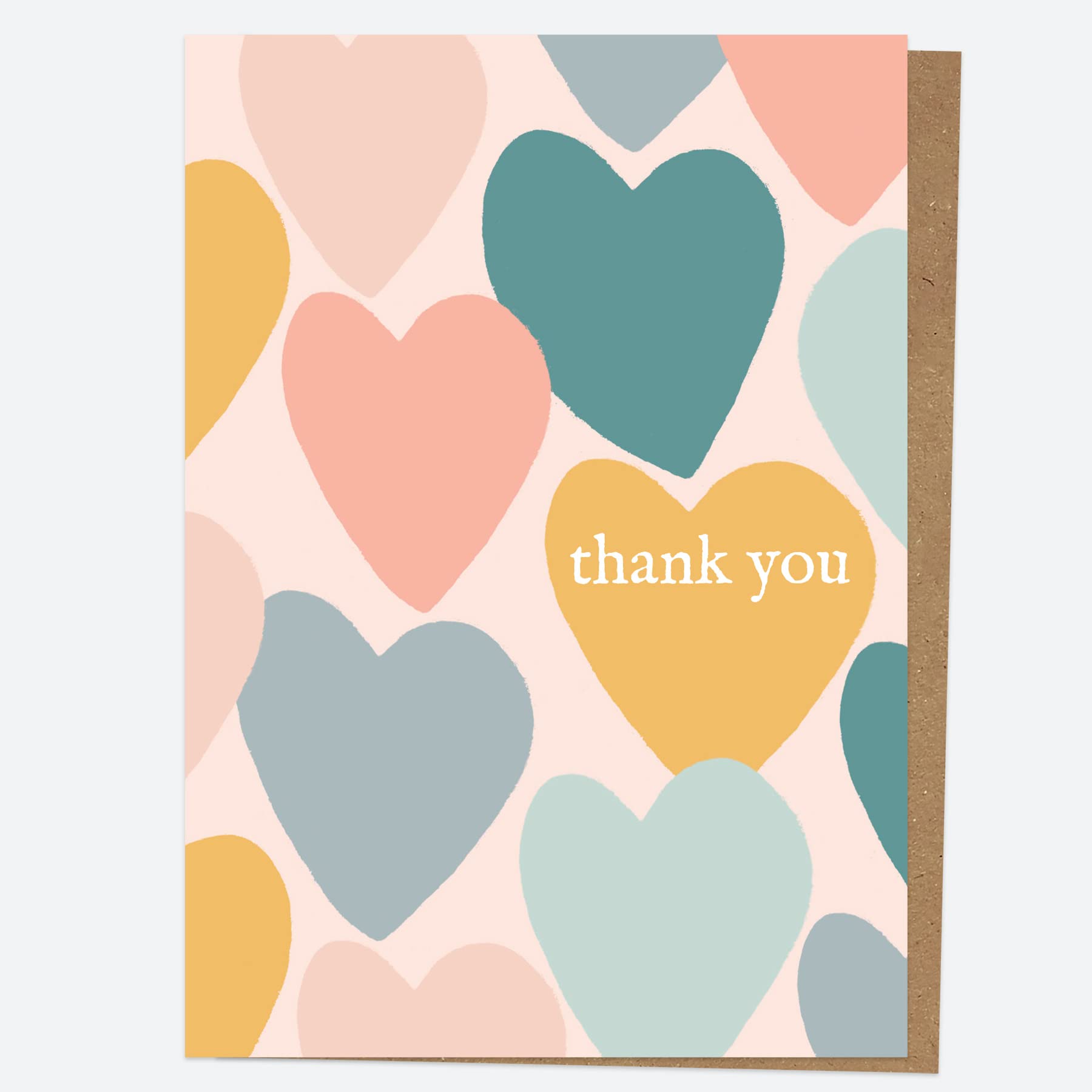 Thank You Open Out Cards - Sweet Heart - Pastels - Pack of 10. Thank You Cards Multipack, Pack of Thank You Cards, Kids Stationery Sets, Kids Thank You Cards (27 0023)