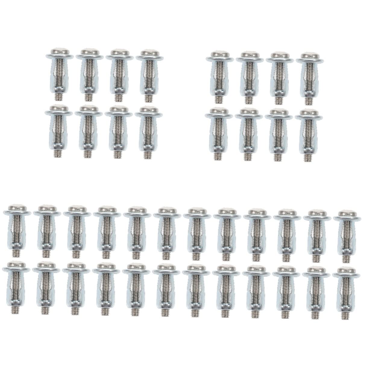 CORHAD Jacks Plasterboard Screws 50 pcs Screws Nut Wall for Nuts Steel with Door Anchor Stainless Jack Hollow Fixing Mx Screw Silver Fastener Expansion Petal Registration Plate Screws