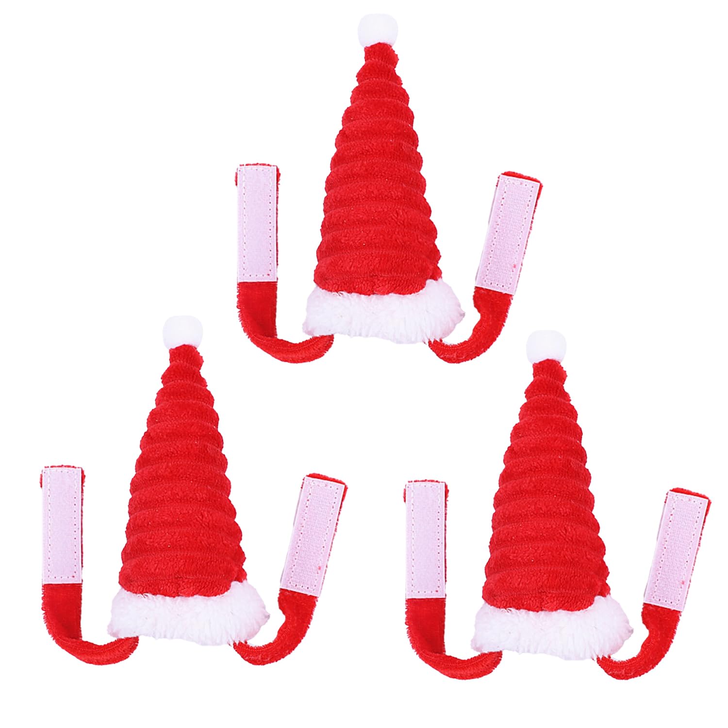 RmKbe 3 Pieces Hamster Christmas Hat Small Pet Christmas Headwear Santa Hamster Hat Hamster Cosplay Costume Cap for Hamster Guinea Pig