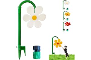 Crazy Daisy Sprinkler - 360° Rotating Decorative Flower Water Sprinkler for Kids, Crazy Dancing Daisy Sprinklers Stake with A