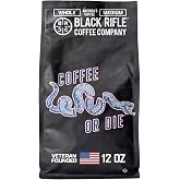 Black Rifle Coffee Company Medium Roast Whole Bean Coffee or Die 12 oz | Veteran Founded, 100% Arabica, milk chocolate, toasted walnut &amp; buttery finish