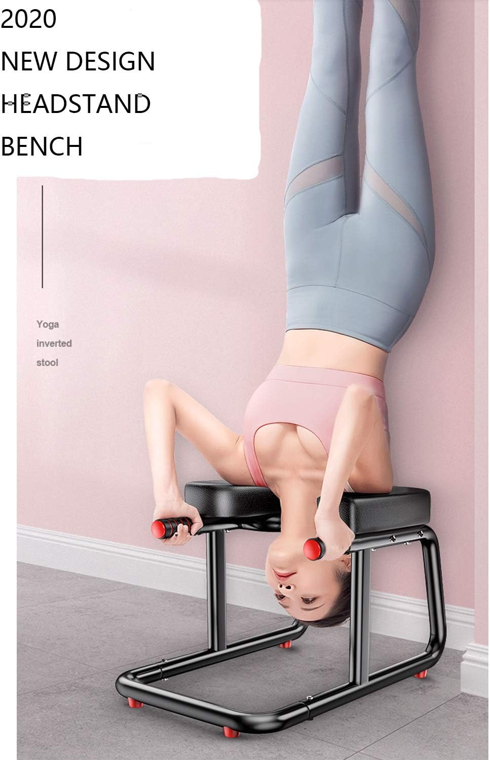 Aozora Balanced Body Headstand Bench- Ideal Chair for Practice Head Stand, Shoulderstand, Handstand and Various Yoga Poses. Perfect for Both Beginner and Experience Yogis (Black) : Sports & Outdoors