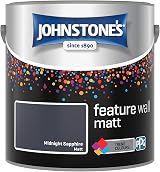 Johnstone's Feature Wall Matt Emulsion Paint Midnight Sapphire 2.5L