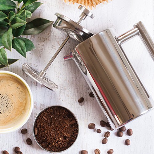 MIRA 20 oz Stainless Steel French Press Coffee Maker Double Walled