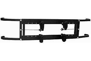 Great Day Power-Ride Gun Rack for Full-Size UTVs/ 50-64in Roll Bar Width, 2Gun Model, Black