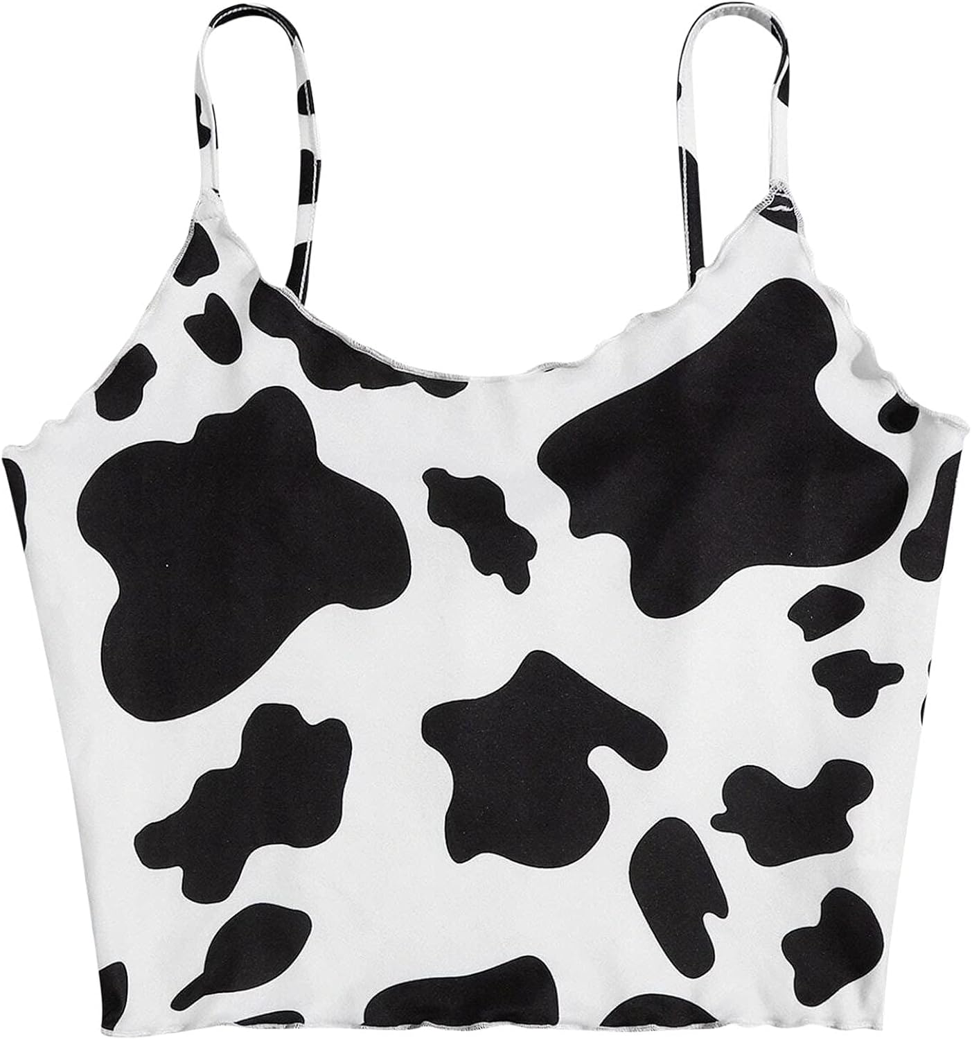 Cow Print Sexy Tank Women Strap Vest Backless Crop Tops Sleeveless