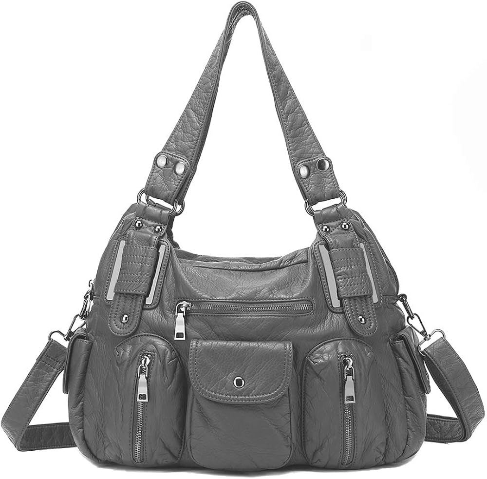 LL LOPPOP Soft Leather Hobo Bags for Women Purse and Handbag Multi