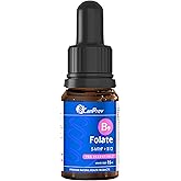 CANPREV - B9 Folate 200mcg with Vitamin B12 20mcg, 15ml Drops 450-Servings - Natural Blueberry Flavour - Supports Energy and 