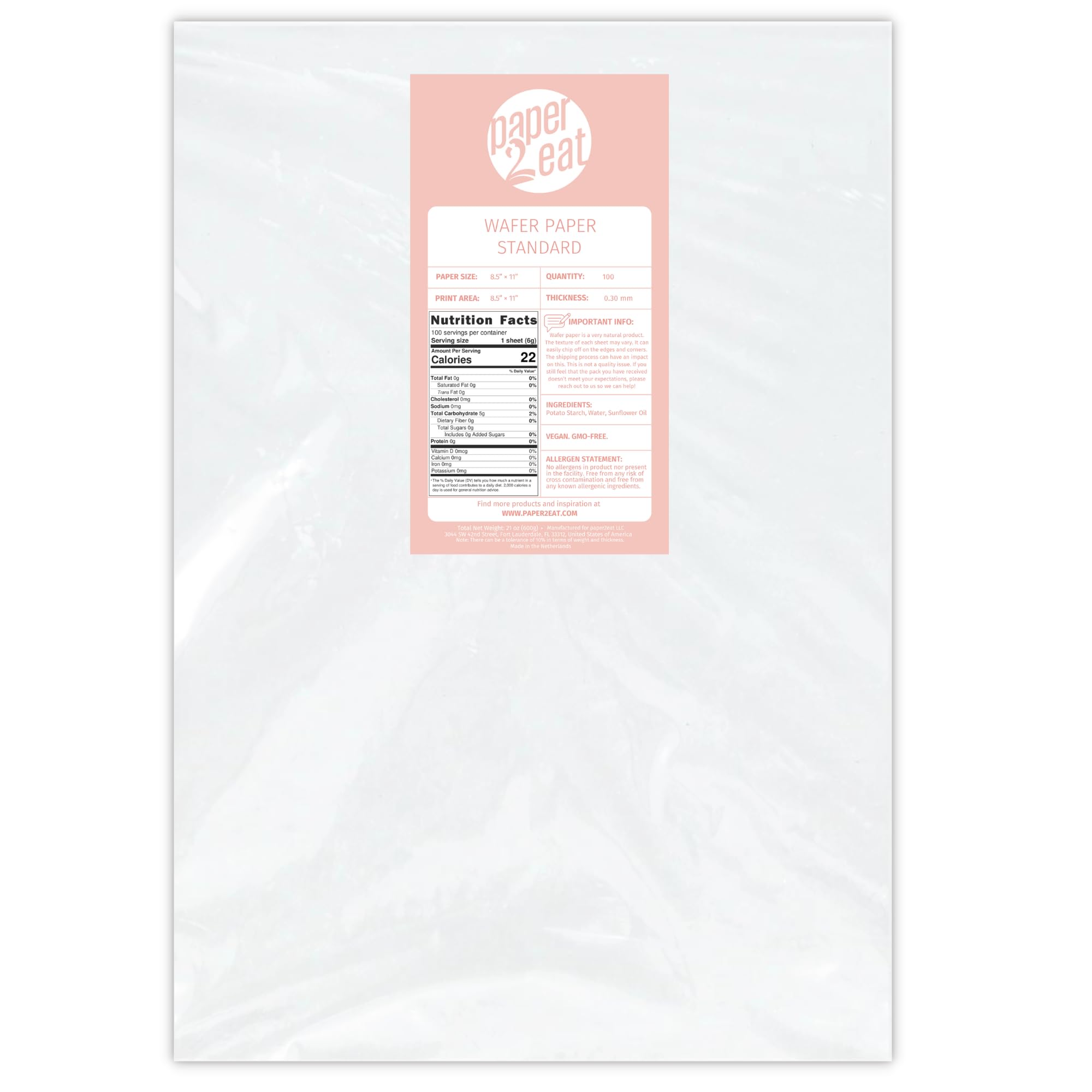 Printable Edible Wafer Paper Sheets from paper2eat