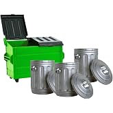 Green Dumpster &amp; 3 Trash Cans For Wrestling Figures | Build Chaotic Backstage Brawls with a 6-Inch Green Dumpster and 3 Trash Cans Sized for Wrestling Figures