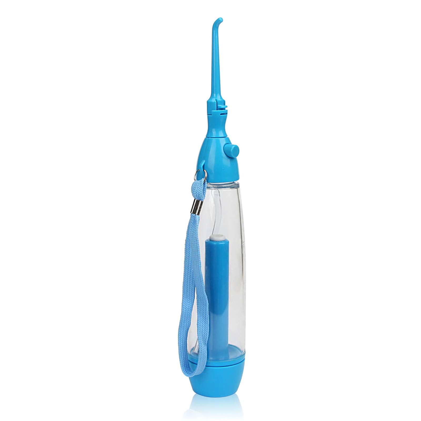 Photo 1 of Water Dental Flosser Non-Electric Portable Affordable, Oral Irrigator Cordless Manual Air Pressure Simple Operation, for Home and Travel Blue