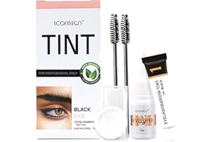 MXNSLWA 2-In-1 Lash and Brow Makeup Kit, Instant Natural Bushy Effect DIY Hair Coloring for Salon Home Use - Up to 6 Applications (Black)