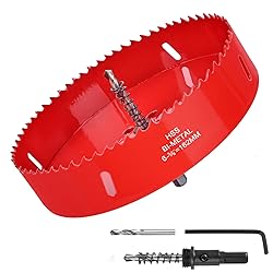 6-3/8"(162mm) HSS Bi-Metal Hole Cutter with Pilot
