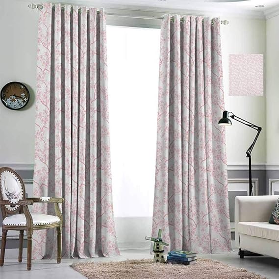 Amazon.com: Jktown Cherry Blossom Blackout Curtains for Bedroom Grommet