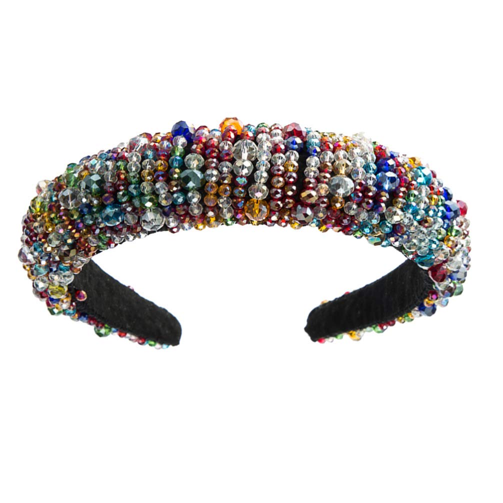 Lurrose Sparkle Headband Beaded Headband 1pc Rhinestone for Women, s Padded Rhinestone for Women Girls () Girls Beaded Crystal