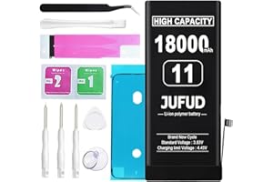 JUFUD Replacement Battery Used for iPhone 11,18000mAh 0 Cycles, Compatible A2111 A2223 A2221 Includes Full Repair Tools