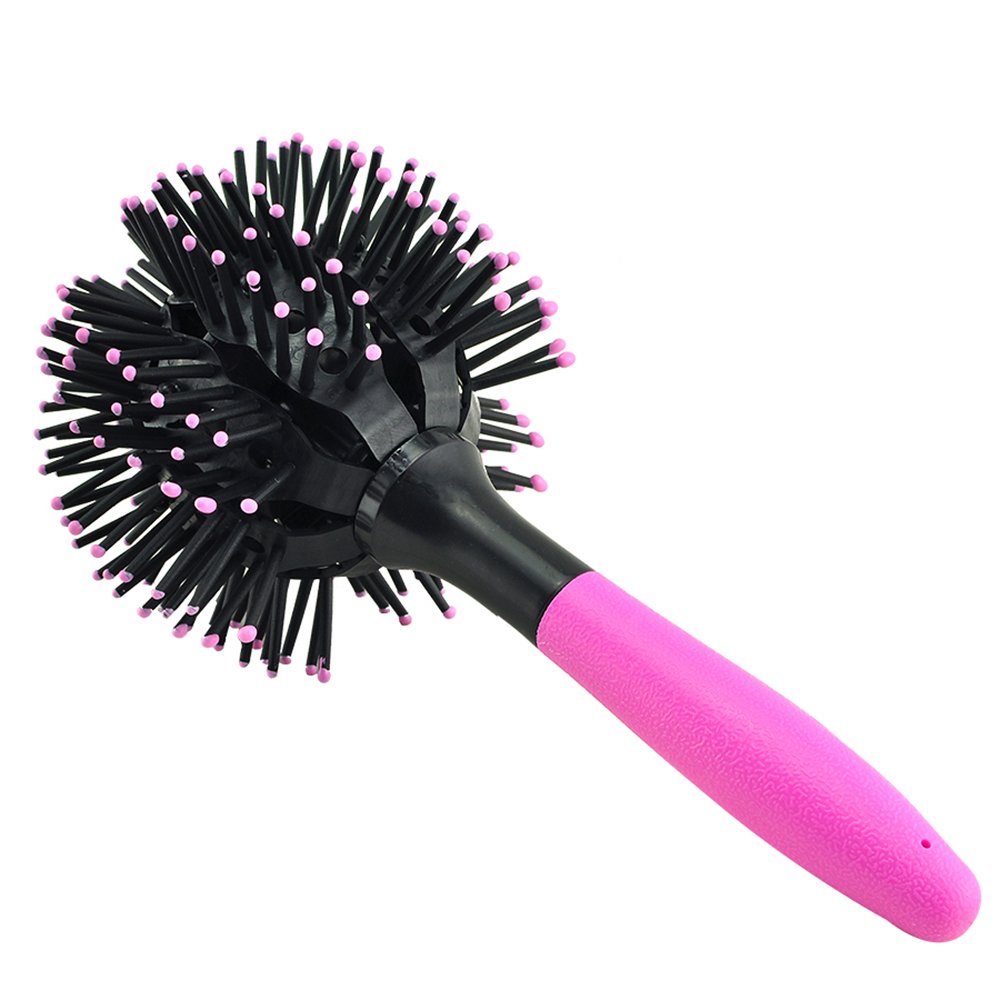 Carejoy Brosse à cheveux 360° 3D Bomb Curl résistante à la chaleur, pour ondulations, séchage, frange.
