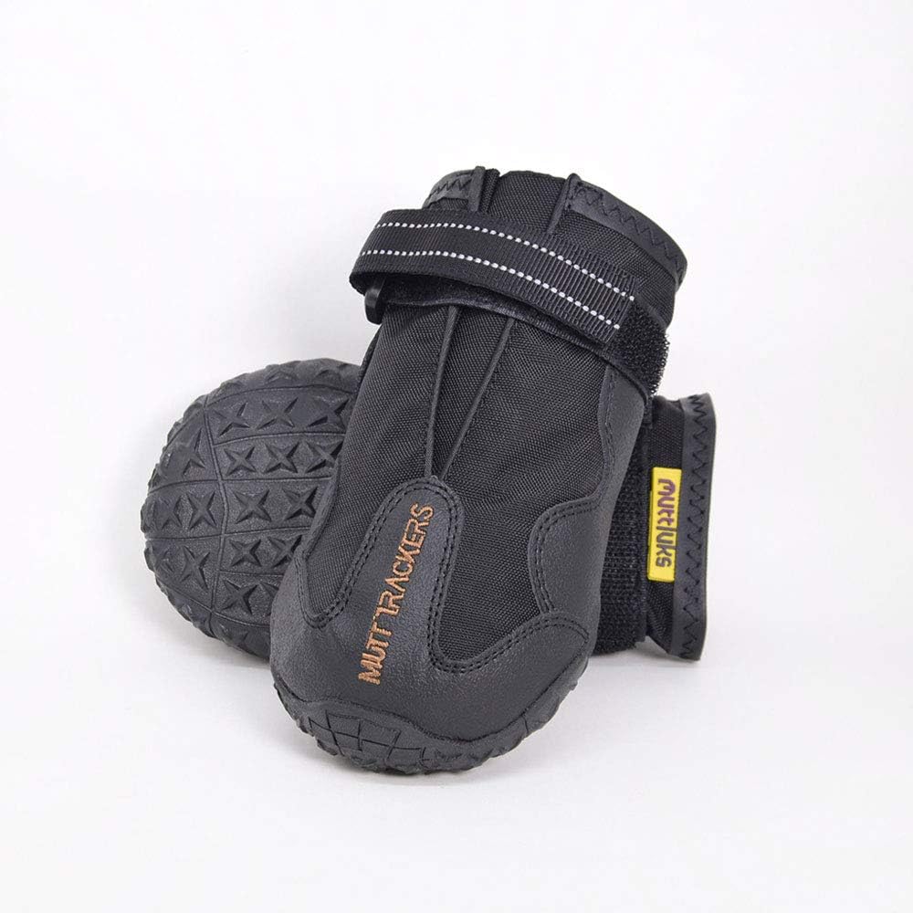 Muttluks, Mutt Trackers All-Season Dog Boots with Rubber Soles for Summer or Winter Weather - 2 Boots