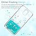 LeYi for Galaxy S4 Case with Tempered Glass Screen Protector [2 Pack] for Girls Women, Cute Bling Shiny Moving Quicksand Liquid Clear TPU Protective Phone Case for Samsung Galaxy S4 Turquoise