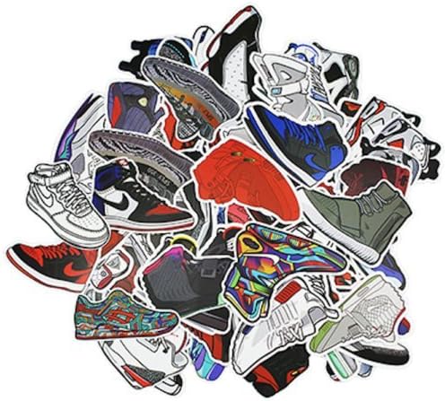 100 Count Sneaker Shoe Stickers; Matte Finished Stickers for Sneakerheads, Laptops, Phones, Cars ADIDAS NIKE FOAMS JORDANS NMD BOOST 350 V2