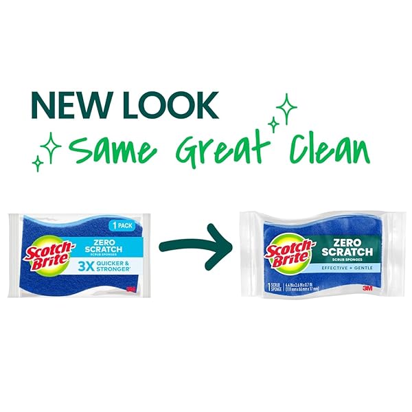 SCOTCH-BRITE NON-SCRATCH SCRUB SPONGES, FOR WASHING DISHES AND CLEANING KITCHEN, 9 SCRUB SPONGES
