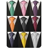 Adulove Men's Necktie Classic Silk Tie Woven Jacquard Neck Ties