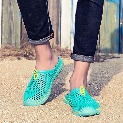 Respctful✿Unisex Garden Clogs Shoes Women's Men's Casual Slip On Shoes Breathable Mule Sandals Water Slippers Footwear Mint Green - Thumbnail 2