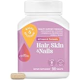 21st Century Hair, Skin and Nails Advanced Formula Caplets, 50 Count | Advanced Hair, Skin &amp; Nails Formula with Vitamins, Minerals &amp; Herbs, Beauty Support, For Healthy Hair &amp; Strong Nails