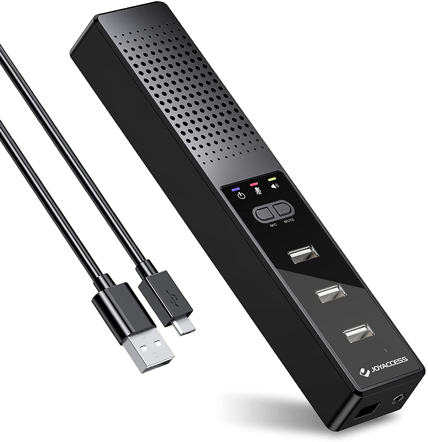 JOYACCESS Computer Speaker with Microphone, USB Powered PC Speakers for Smart Home Office and Online Study,Portable and External 3 in 1 Computer Speakers with Hubs,Plug &Play.