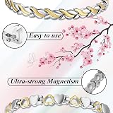 Vicmag Magnetic Bracelets for Women Titanium Steel Ultra Strength 2 Pcs view 3